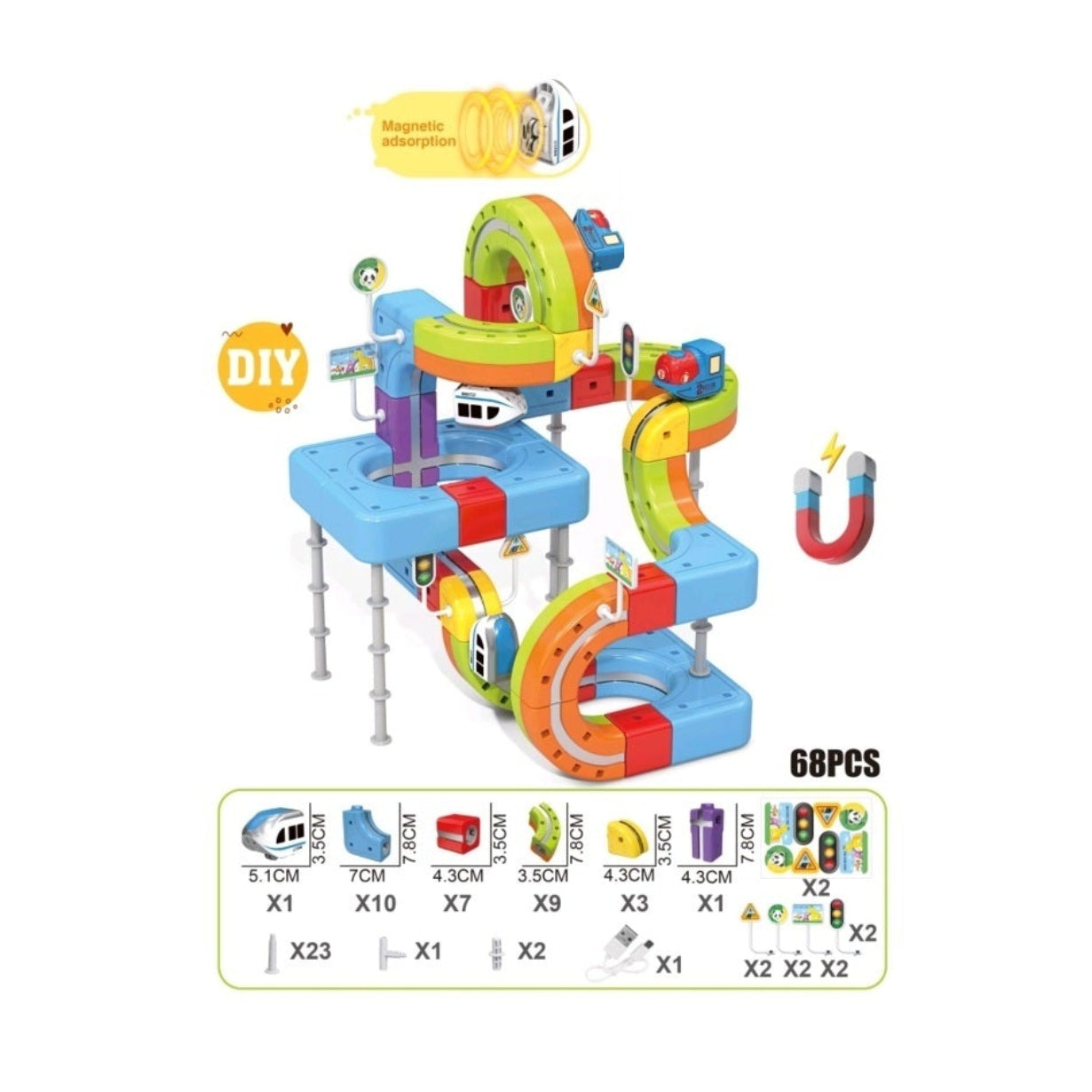 Magnetic Track Train Set