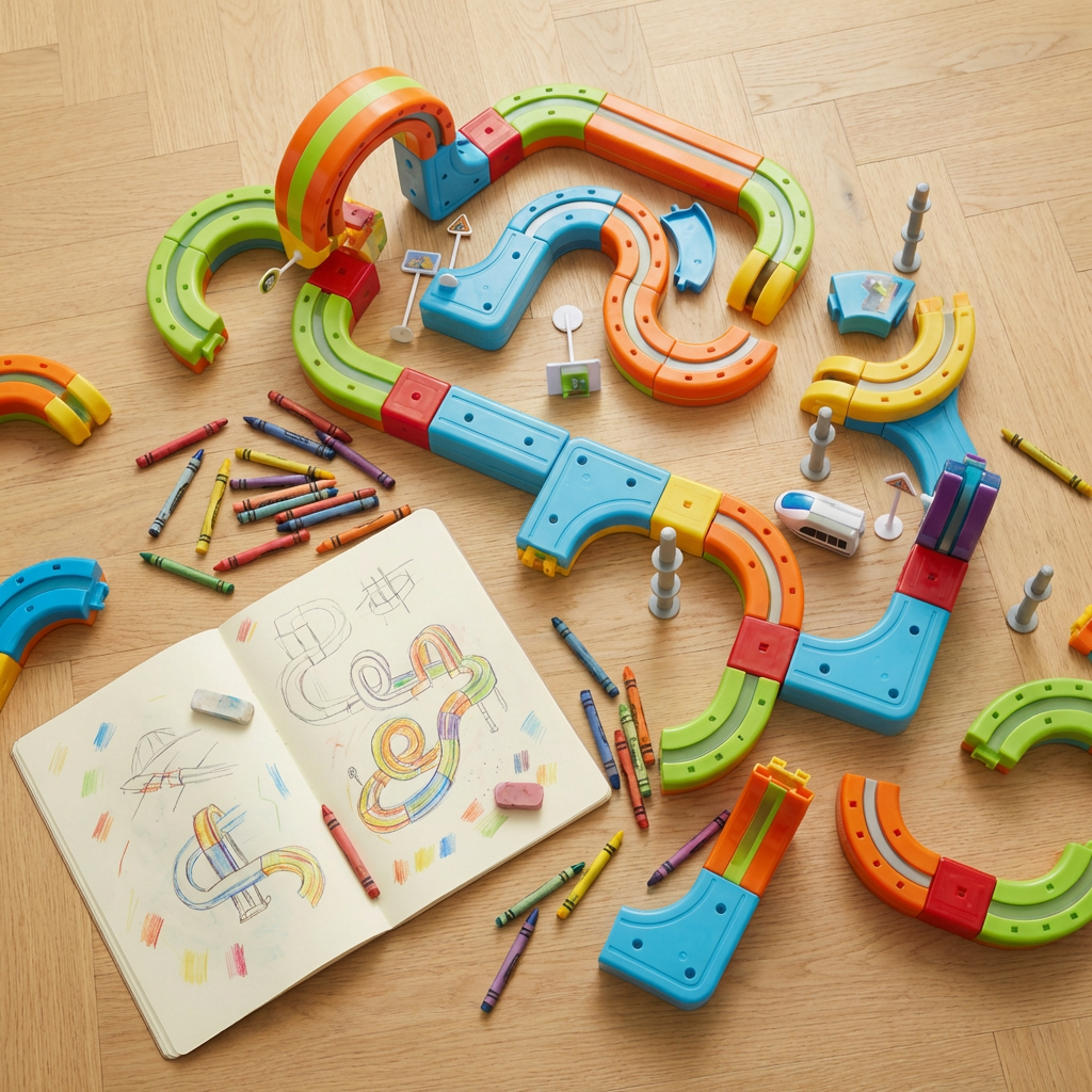 Magnetic Track Train Set